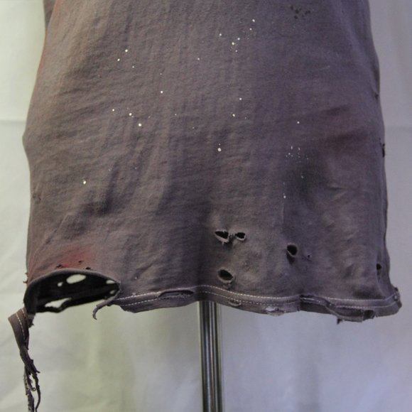 Horror Blood T-shirt Handmade Distressed Destroyed - Picture 2 of 4